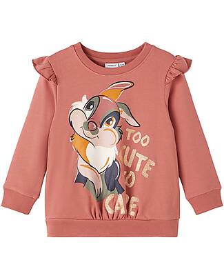 Name it Sweatshirt Bambi with Print - Rose - Organic Cotton Sweatshirts