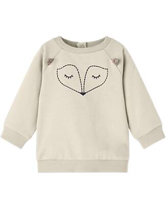 Name it Sweatshirt front stamp - Light Mahogany - with Buttons on the back Sweatshirts