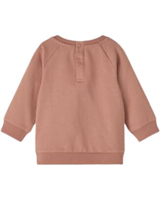 Name it Sweatshirt front stamp - Light Mahogany - with Buttons on the back Sweatshirts