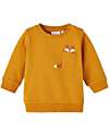 Name it Sweatshirt - Inca Gold - Fox Print - with Front Pocket - 95% Organic Cotton Sweatshirts