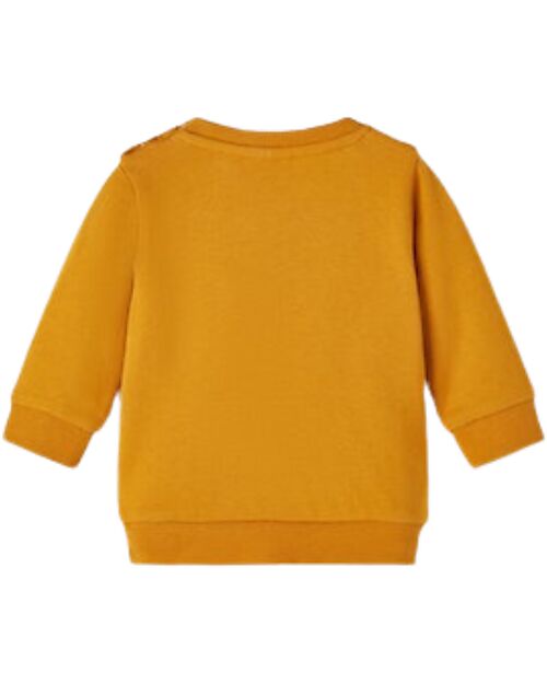 Name it Sweatshirt - Inca Gold - Fox Print - with Front Pocket - 95% Organic Cotton Sweatshirts
