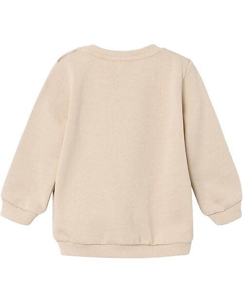 Name it Sweatshirt - Oxford Tan - with Front Pocket - 100% Organic Cotton Sweatshirts