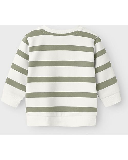 Name it Sweatshirt - Stripes - Te and White - Organic Cotton Sweatshirts