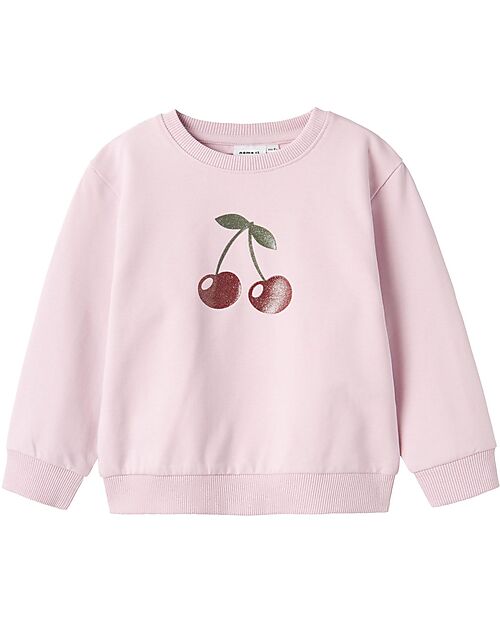 Name it Sweatshirt - Winsome Orchid - Cherry - Organic Cotton Sweatshirts