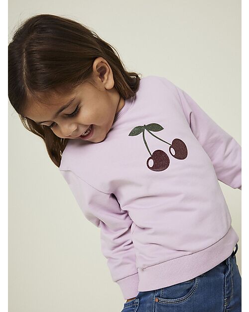Name it Sweatshirt - Winsome Orchid - Cherry - Organic Cotton Sweatshirts