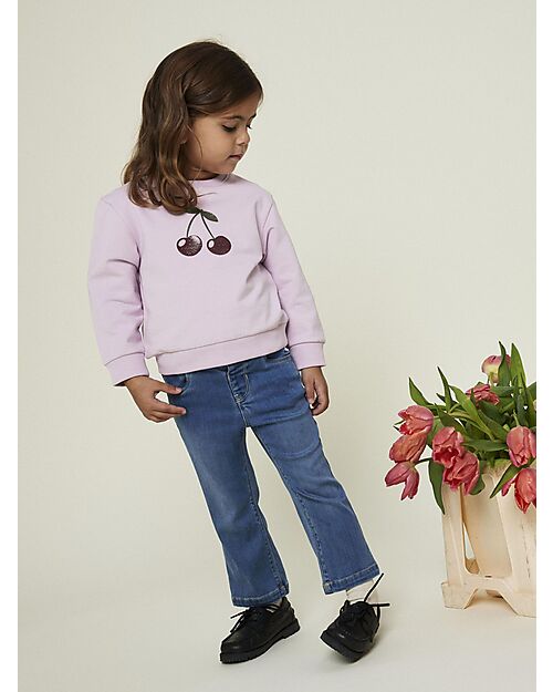 Name it Sweatshirt - Winsome Orchid - Cherry - Organic Cotton Sweatshirts