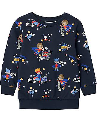 Name it Sweatshirt - with Bang Print - Dark Sapphire - 100% Cotton Sweatshirts