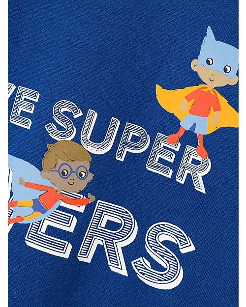 Name it Sweatshirt - with Boom Bang Print - True Blue - 100% Cotton Sweatshirts