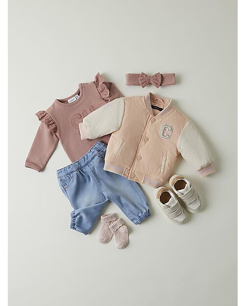 Name it Sweatshirt with Ruffles - Cute - Ash Rose - Organic Cotton Sweatshirts