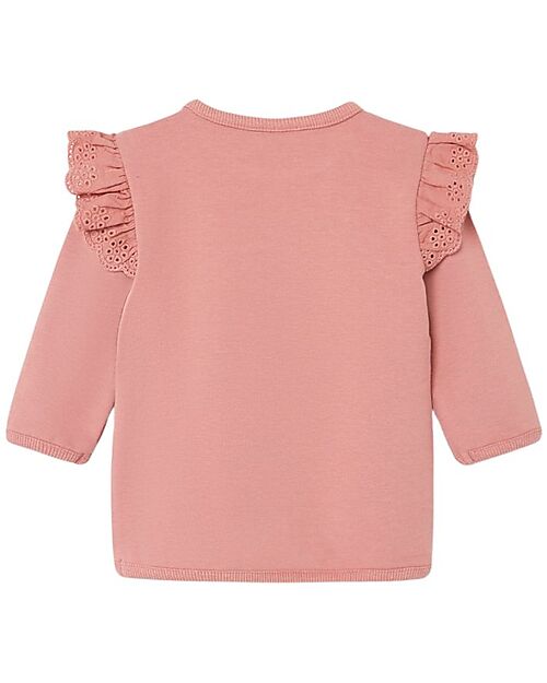 Name it Sweatshirt with Ruffles - Cute - Ash Rose - Organic Cotton Sweatshirts