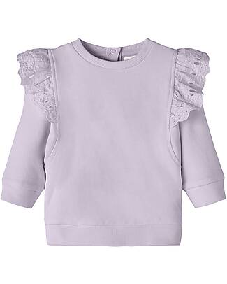 Name it Sweatshirt with Ruffles - Orchid Hush - Organic Cotton Sweatshirts