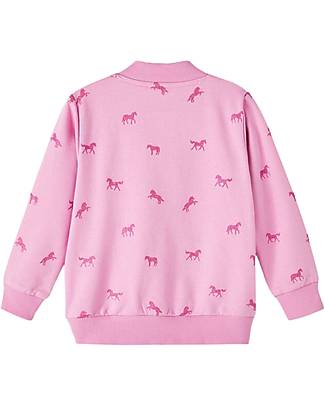 Name it Sweatshirt with Zip - Cyclamen - Ribbed Cuffs - Cotton Sweatshirts