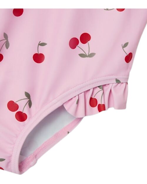 Name it Swimsuit with Ruffles - Pink - Cherries Swimsuits