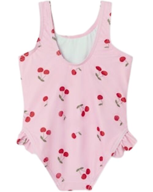 Name it Swimsuit with Ruffles - Pink - Cherries Swimsuits