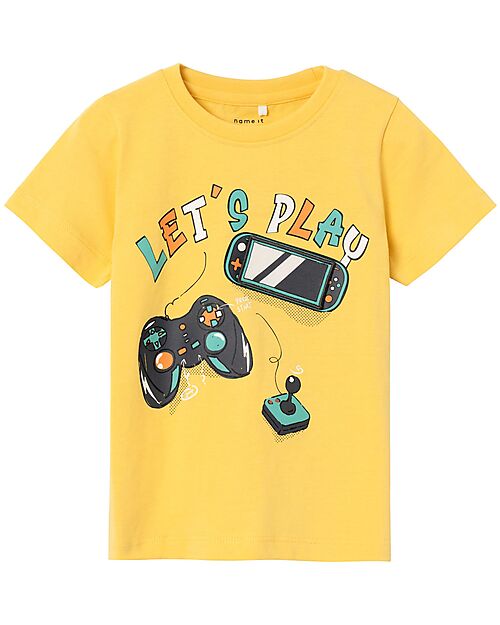 Name it T-Shirt - 3D Details-100%Cotton- Yellow T-shirts