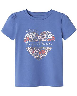 Name it T-Shirt - Blue - Heart - Organic Cotton T-shirts