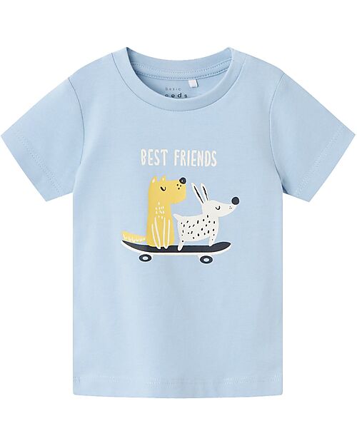 Name it T-Shirt - Chambray Blue - Best Friends - Organic Cotton T-shirts