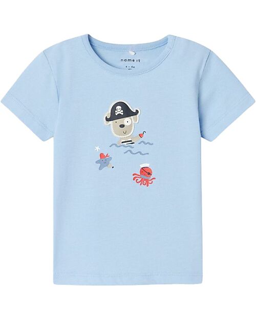 Name it T-shirt - Chambray Blue - Captain Hook - Organic cotton T-shirts