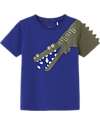 Name it T-shirt - Crocodile - Clematis Blue - Organic cotton T-shirts