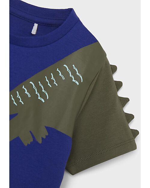 Name it T-shirt - Crocodile - Clematis Blue - Organic cotton T-shirts