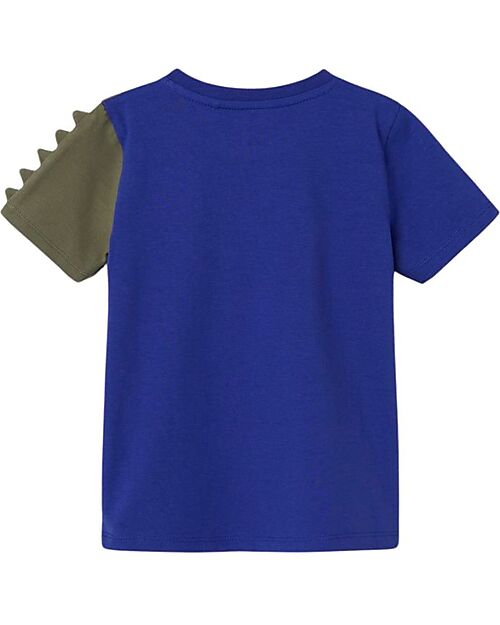 Name it T-shirt - Crocodile - Clematis Blue - Organic cotton T-shirts