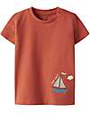 Name it T-Shirt - Paprika - Boat - Organic Cotton T-shirts