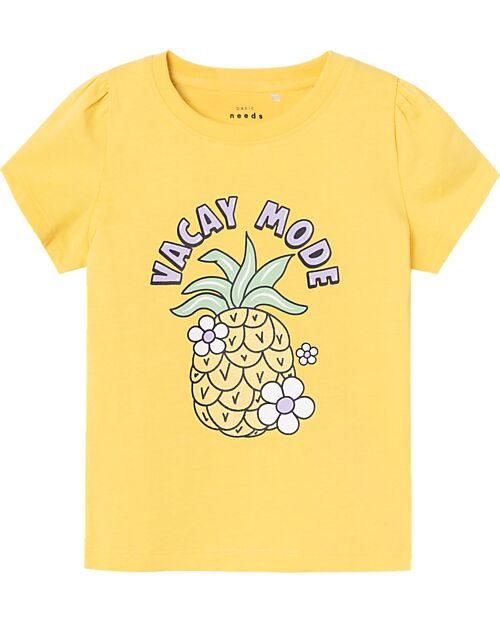 Name it T-Shirt with Balloon Sleeves - Yarrow - Vacay Mode - 100% Organic Cotton T-shirts