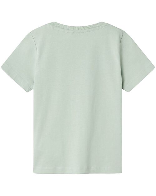 Name it T-Shirt with Car Crushing Print - Silt Green - 100% Cotton T-shirts