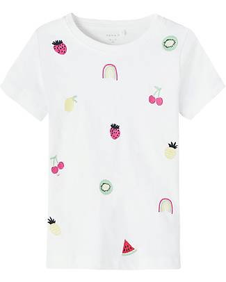 Name it T-Shirt with Fruit - White - 100% Organic Cotton T-shirts