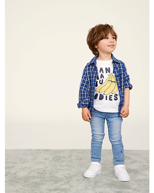 Name it T-Shirt with Print - Banana Buddies - White - Organic Cotton T-shirts