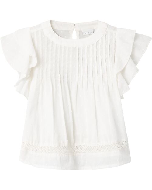 Name it T-Shirt with Ruffle - Jet Stream - 100% Cotton T-shirts