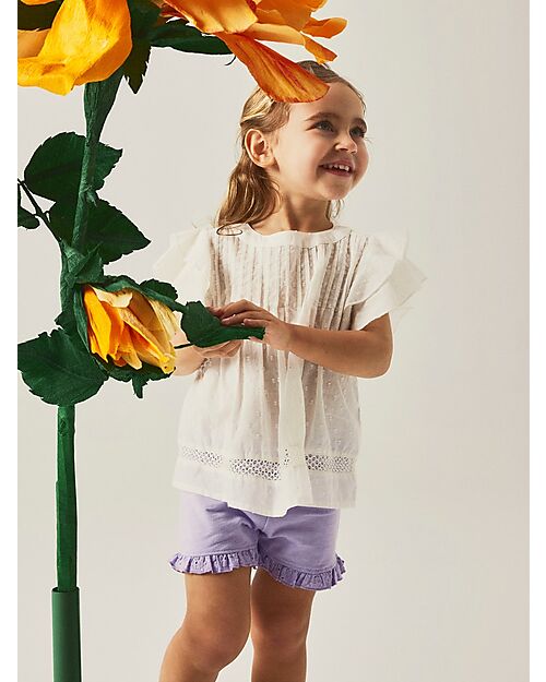 Name it T-Shirt with Ruffle - Jet Stream - 100% Cotton T-shirts