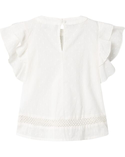 Name it T-Shirt with Ruffle - Jet Stream - 100% Cotton T-shirts