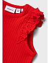 Name it Tank top with ruffles - Tomato - Organic cotton Tank Tops