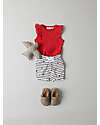 Name it Tank top with ruffles - Tomato - Organic cotton Tank Tops