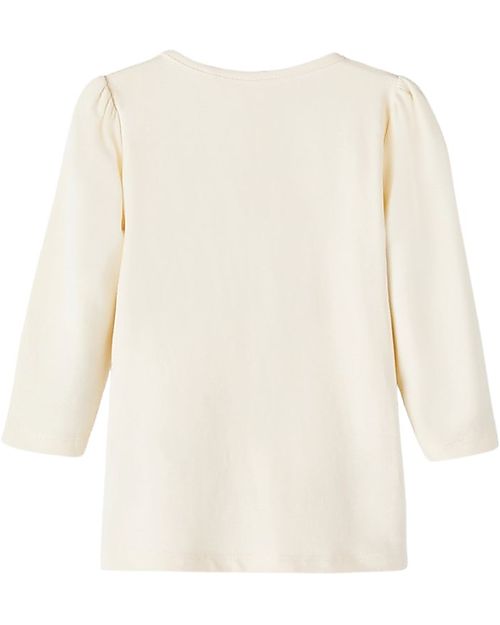 Name it Unicorn Long-Sleeved T-Shirt - Buttercream - Organic Cotton Long Sleeves Tops