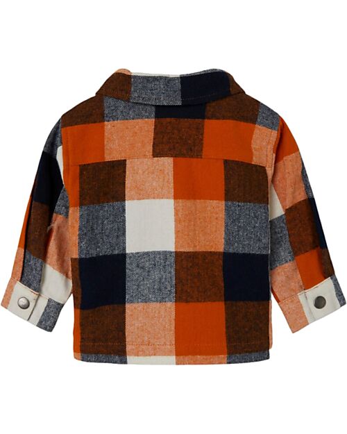 Name it Winter Shirt - Autumn Maple - with Zipper - 100% Cotton Shirts And Blouses