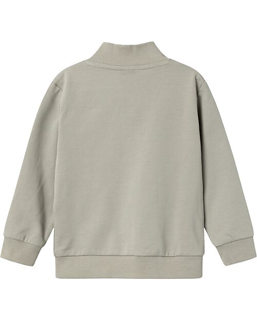 Name it Zip-Up Hoodie with Pockets - Wild Dove - Cotton Sweatshirts