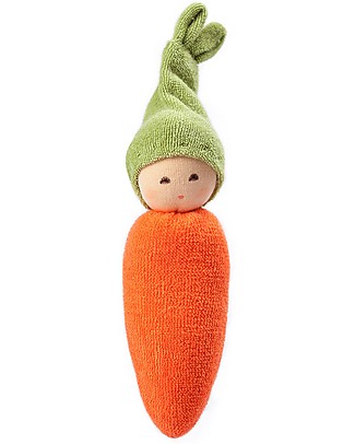 Nanchen Natur Carrot Soft Doll Rattle - Perfect for Babies Rattles