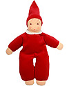 Nanchen Natur Doll with Red Clothes, 30 cm - Safe and Funny! Dolls