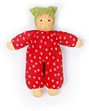 Nanchen Natur Doll with Red Clothes with Dots, 30 cm - Safe and Funny! Dolls
