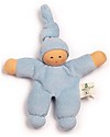 Nanchen Natur Pimpel Light Blue Doll, 17 cm - Organic Cotton and Virgin Wool Dolls