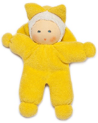 Nanchen Natur Star Doll 16 cm - Yellow - Organic cotton and virgin wool Dolls