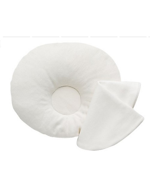 Nati Naturali Anatomical Round Head Pillow for Babies until 4 months - Spelt Husk and Organic Cotton Mattresses