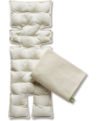 Nati Naturali Infant Car Seat Mattress - Barley Husk Padding - Removable 100% Natural Cotton Lining Stroller Accessories