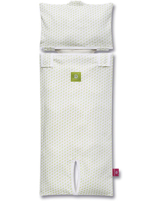Nati Naturali Infant Car Seat Mattress Cover - Green hearts - 100% Organic Cotton! Stroller Accessories