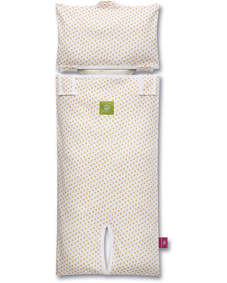 Nati Naturali Infant Car Seat Mattress Cover - Orange Flowers - 100% Organic Cotton! Stroller Accessories