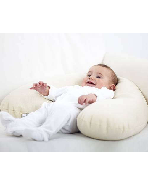 Nati Naturali Natural Breastfeeding Pillow + removable cover - Natural Spelt Wheat Husk & Organic Cotton Breastfeeding Pillows