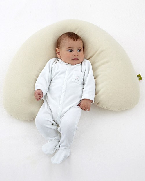 Nati Naturali Natural Breastfeeding Pillow + removable cover - Natural Spelt Wheat Husk & Organic Cotton Breastfeeding Pillows