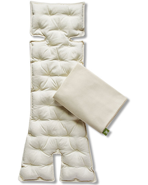 Nati Naturali Stroller Mattress - Barley Husk Padding - Removable 100% Natural Cotton Lining Mattresses and Baby-nest